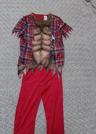 Карнавальний костюм вовк, оберт хелловін хелловін хелловін 7-8 років1 фото