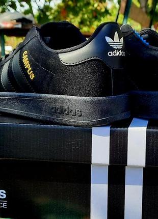 Мужские кроссовки adidas campus черные3 фото