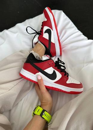 Кроссовки nike sb dunk low red/black