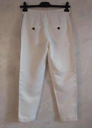 Жіночі штани marc cain s 44р., віскоза і льон, білі2 фото