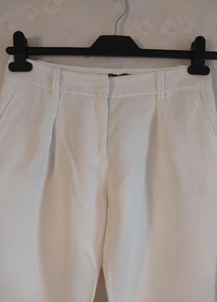 Жіночі штани marc cain s 44р., віскоза і льон, білі3 фото