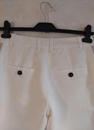 Жіночі штани marc cain s 44р., віскоза і льон, білі4 фото