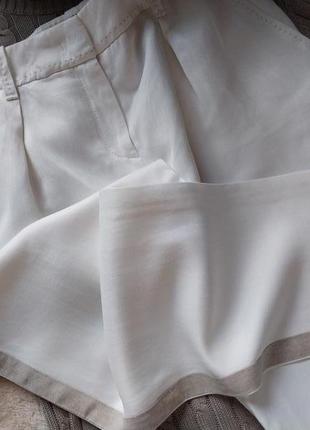 Жіночі штани marc cain s 44р., віскоза і льон, білі7 фото