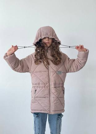 Стильное пальто куртка демисезонное для девочки5 фото