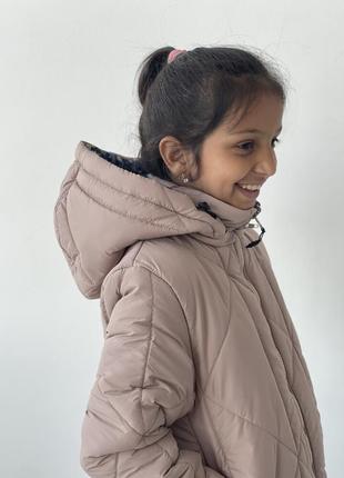 Стильное пальто куртка демисезонное для девочки6 фото