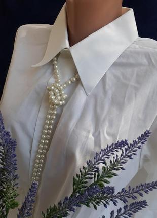 Винтаж! 🕊 блуза удлиненная классическая рубашка с длинным рукавом манжетом на запонках белая сорочка унисекс блузка2 фото