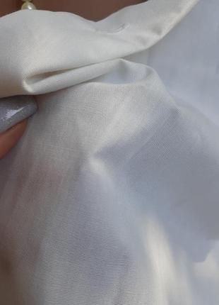 Винтаж! 🕊 блуза удлиненная классическая рубашка с длинным рукавом манжетом на запонках белая сорочка унисекс блузка7 фото