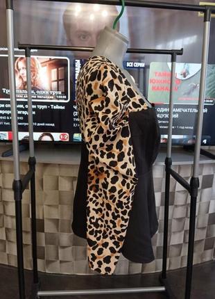 Женская блуза с баской и объемными рукавами буф батал 48-524 фото