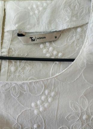 Стильная блузка блуза ришелье кружево вышивка бренд tu women, р.104 фото