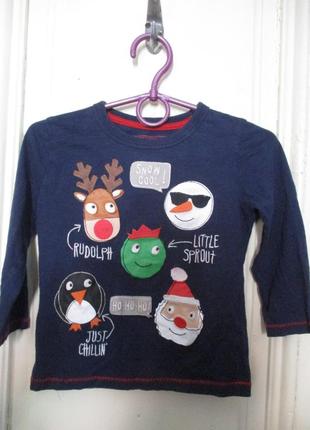 Кофта новогодняя 18-24 мес.рост 86-92см