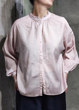 Блузка блуза оверсайз свободная обьемные рукава фонарики сорочка вільна3 фото