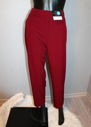 Классика брюки укороченные классические бордовые dorothy perkins р.. м-l въетнам6 фото