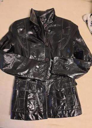 Женский кожаный пиджак,кожаная куртка,косуха,жакет3 фото