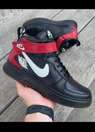 Чоловічі зимові черевики nike з натуральної шкіри, кросівки на хутрі