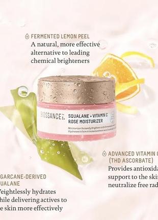 Омолаживающий крем для лица biossance squalane + vitamin c rose brightening moisturizer9 фото