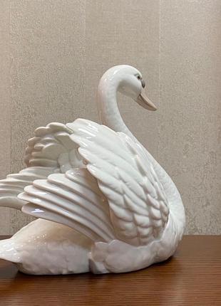 Фарфоровая статуэтка lladro «лебедь».5 фото