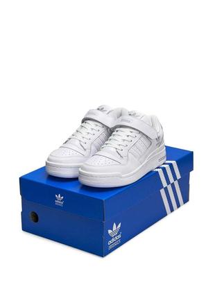 Жіночі кросівки adidas originals forum 84 low all white #адидас