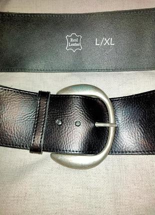 Ремень широкий из натуральной кожи, производство италия.