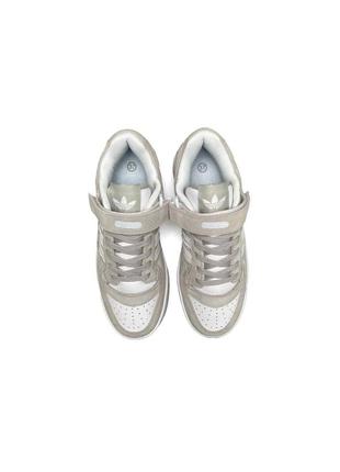Жіночі кросівки adidas originals forum 84 low gray white suede #адидас2 фото