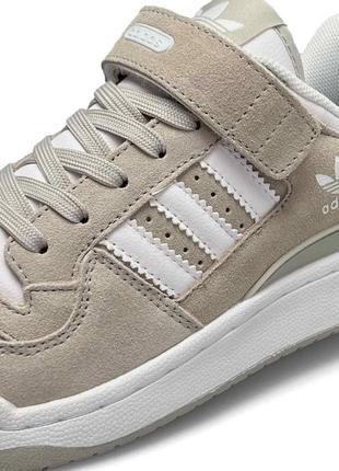 Жіночі кросівки adidas originals forum 84 low gray white suede #адидас6 фото