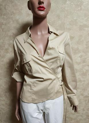 Блуза рубашка на запах в стиле сафари betty barclay1 фото