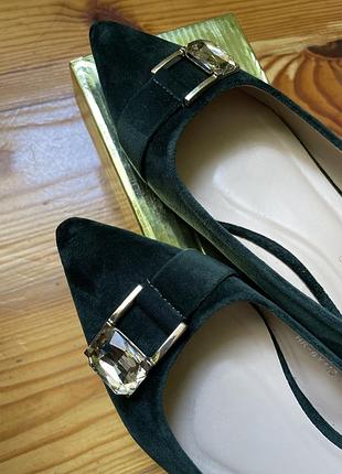 Балетки замшевые