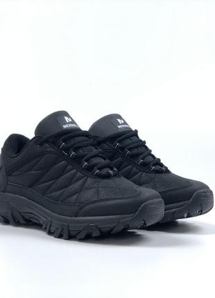 Чоловічі утеплені кросівки merrell ice cap moc ii, чорні кросівки мерелл мок 2 / зимові чоловічі ботінки merrell fleece black на флісі4 фото