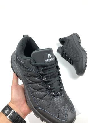 Чоловічі утеплені кросівки merrell ice cap moc ii, чорні кросівки мерелл мок 2 / зимові чоловічі ботінки merrell fleece black на флісі2 фото
