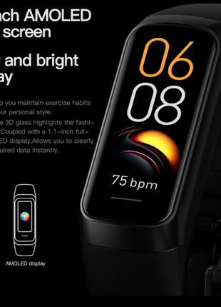 Смарт-браслет унісекс smart fitness band c60 спортивний смарт-годинник, чорний2 фото