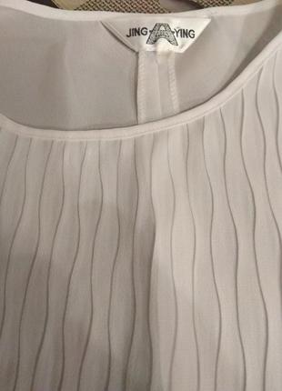 Интересная гофрированная  блуза безрукавка с майкой 2в12 фото