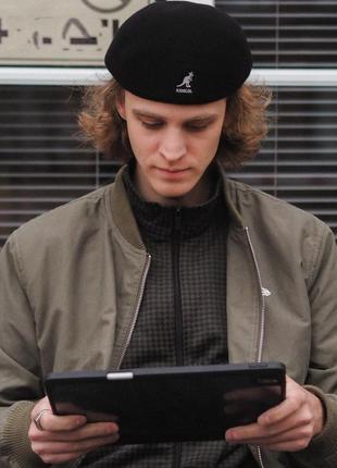 Черный берет kangol оригинал англия