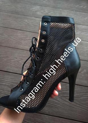 Туфли, босоножки для танцев хилс high heels хилсы на шнуровке эко-кожа1 фото