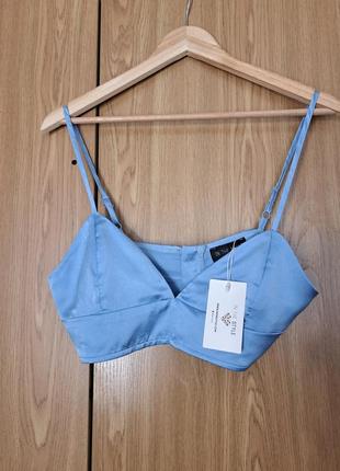 Атласный шелковый бра топ