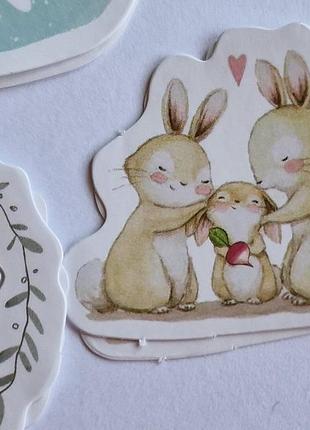 Стикеры наклейки кролики для фотоальбома, скрапбукинга, декора4 фото
