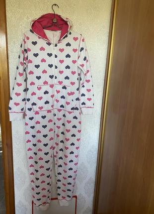 Комбинезон пижама для девочки теплый1 фото