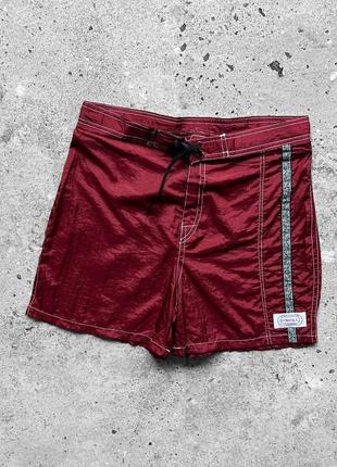 O’neill california sportswear dark red nylon shorts вінтажні, нейлонові шорти