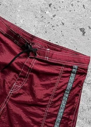 O’neill california sportswear dark red nylon shorts вінтажні, нейлонові шорти2 фото