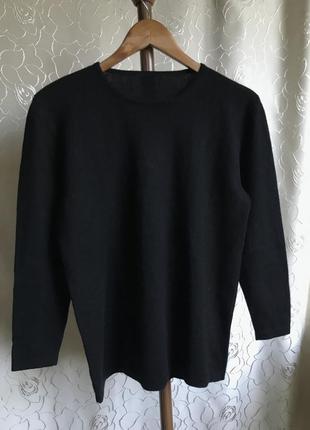 Италия женский плотный свитер кашемир и шерсть свободный чёрный italy brunello zegna loro  piana cos