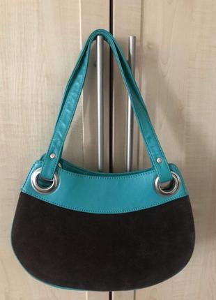 Симпатичная сумка и ключница ollie&nic. кожа