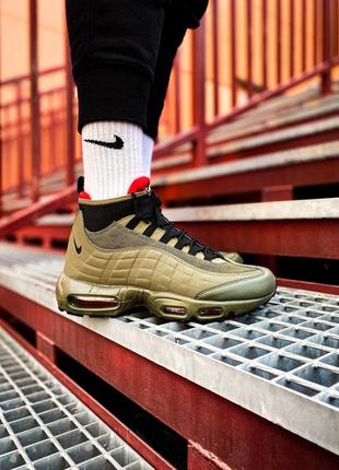 Мужские кроссовки nike air max sneakerboot 95 "khaki#найк