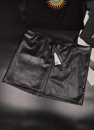 Юбка кожзам h&m