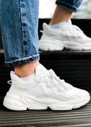 Кросівки adidas ozweego white  кроссовки6 фото