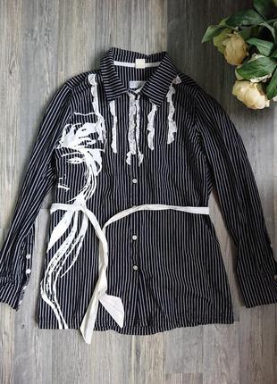 Женская блуза хлопок с рисунком  р.42/44 блузка рубашка1 фото