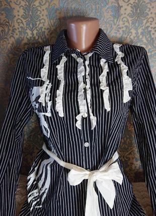 Женская блуза хлопок с рисунком  р.42/44 блузка рубашка6 фото