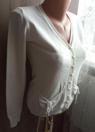 Женская одежда/ кофта пуловер белая/ 46/48 размер2 фото