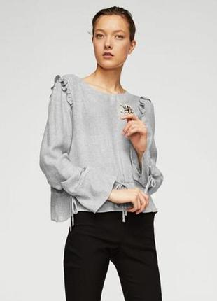 Блуза mango з вовною. шикарний декор з каменів.