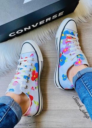 Кеди converse seasonal floral chuck taylor all star