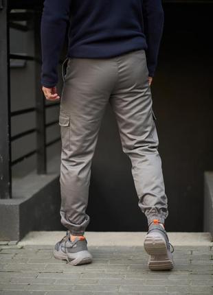 Теплі штани карго на флісі з кишенями сірі розмір s-xxxl5 фото