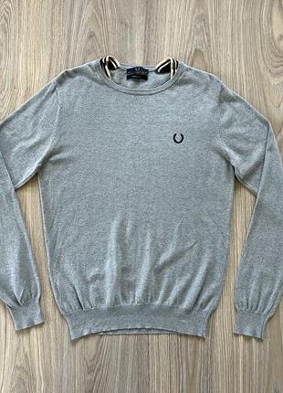 Чоловічий бавовняний класичний італійський светр fred perry