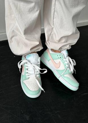 Кроссовки nike sb dunk low "mint/pink”5 фото